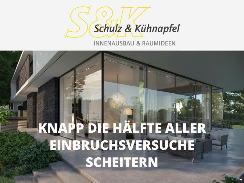 Knapp die Hälfte aller Einbruchsversuche scheitern